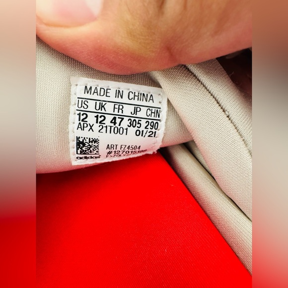 ADIDAS Y-3 YOHJI YAMAMOTO Slide Bliss Cream and Red Men’s Sandals - Picture 9 of 10